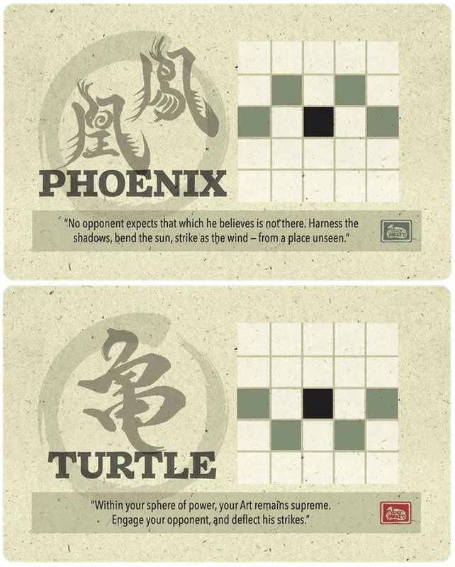Onitama: Fénix y Tortuga Cartas Promo